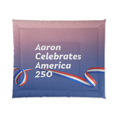 Aaron Celebrates America 250 Comforter – Patriotic Red White & Blue Bedding