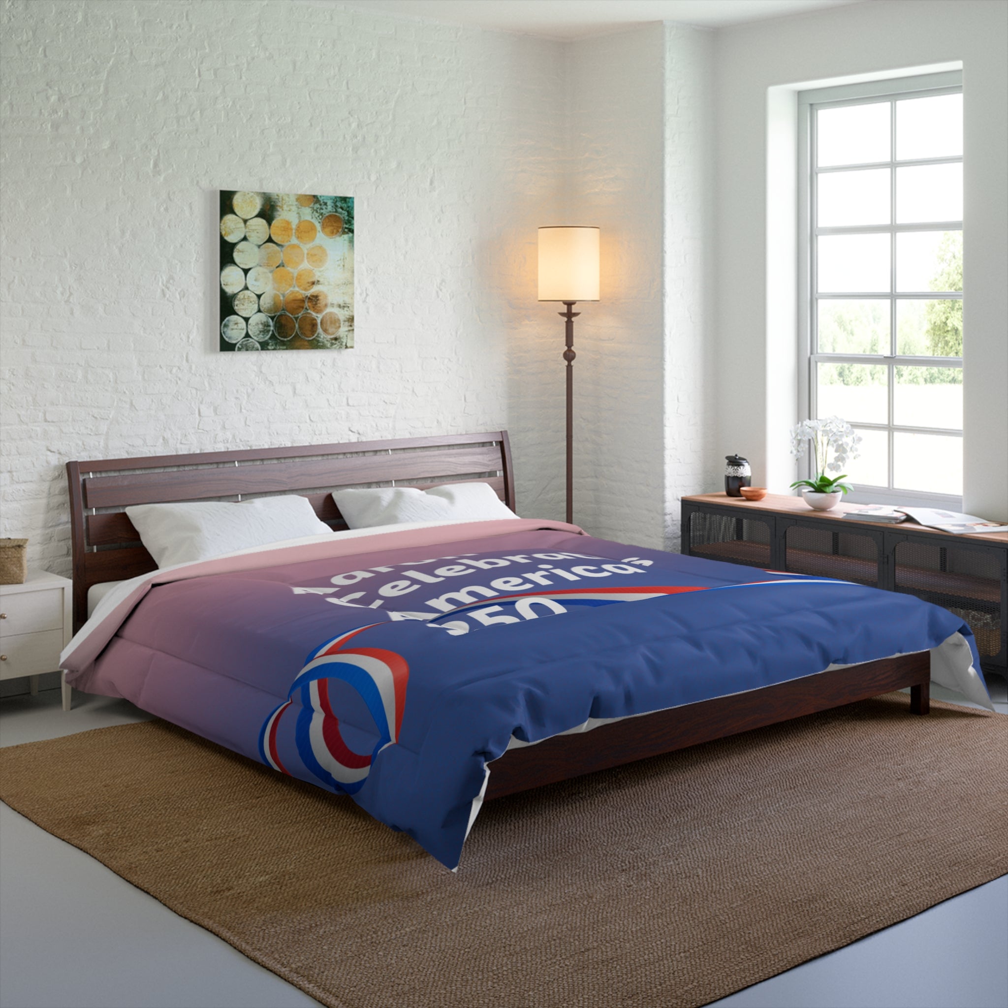 Aaron Celebrates America 250 Comforter – Patriotic Red White & Blue Bedding