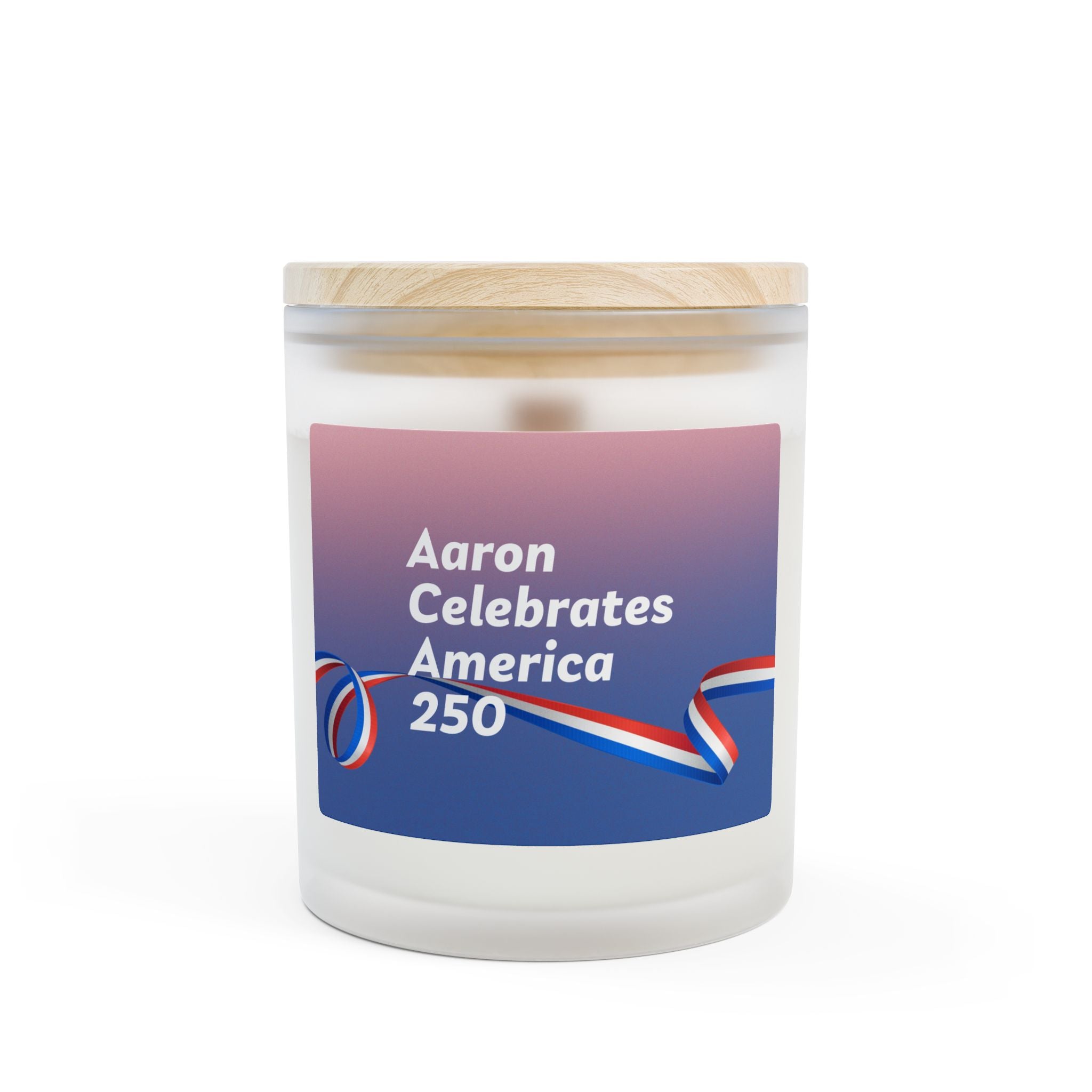 Aaron Celebrates America 250 Patriotic Celebration Candle — Frosted Glass 11oz