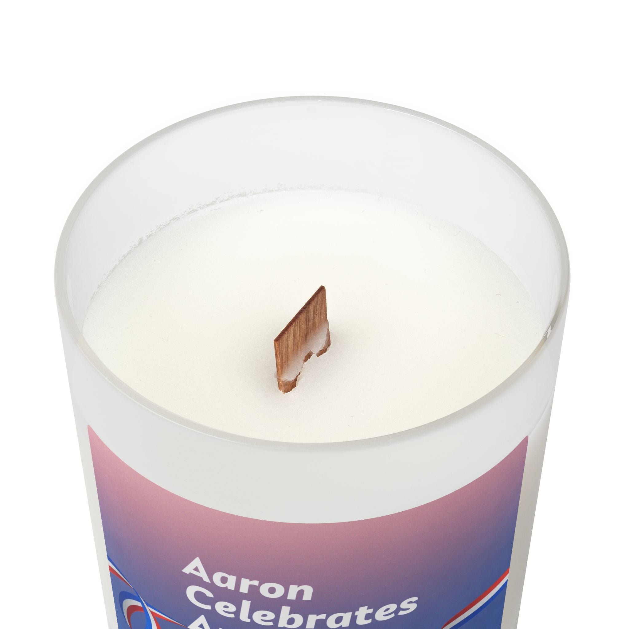 Aaron Celebrates America 250 Patriotic Celebration Candle — Frosted Glass 11oz