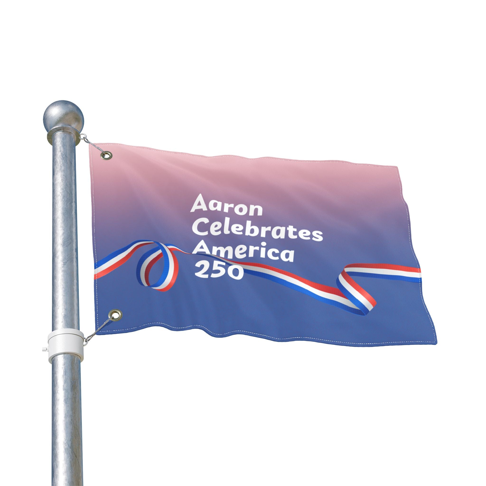 Aaron Celebrates America 250 Flag